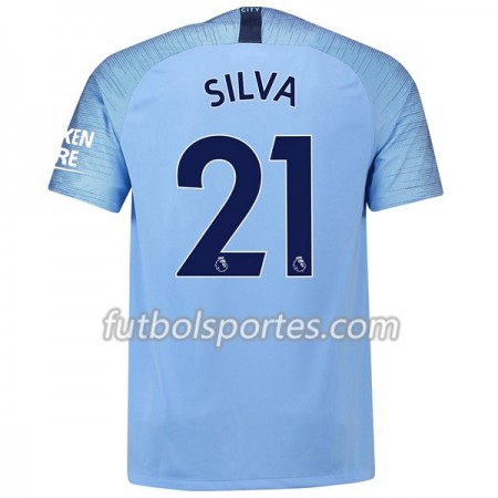 Camisetas Manchester City Silva 21 Primera Equipacion 2018/2019